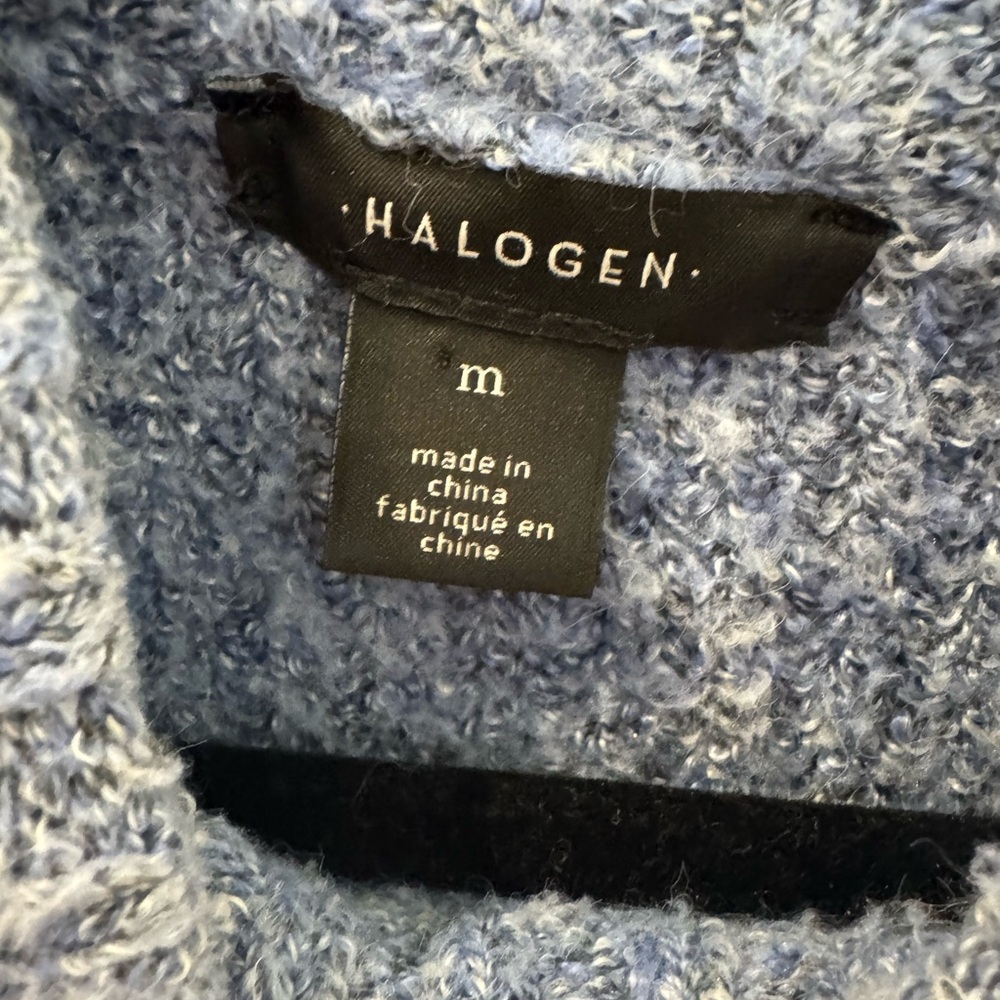 Halogen Blue Sweater with Ribbed Knit - Picture 3 of 7